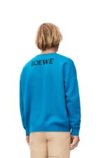 Loewe Men Turnip Head sweater in wool 206XF1026 Cerulean Blue - Image 5