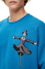 Loewe Men Turnip Head sweater in wool 206XF1026 Cerulean Blue - Image 7