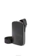 Loewe Men Vertical Crossbody Pocket in satin calfskin 206XF613 Black - Image 3
