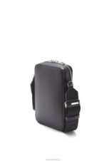 Loewe Men Vertical Crossbody Pocket in satin calfskin 206XF613 Black - Image 4
