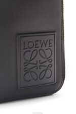 Loewe Men Vertical Crossbody Pocket in satin calfskin 206XF613 Black - Image 7