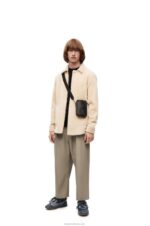 Loewe Men Vertical Crossbody Pocket in satin calfskin 206XF613 Black - Image 8