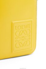 Loewe Men Vertical Crossbody Pocket in satin calfskin 206XF614 Yellow - Image 7