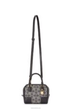 Loewe Women Amazona 16 Square bag in Anagram jacquard and calfskin 206XF139 Navy/Black - Image 7