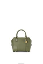 Loewe Women Amazona 19 square bag in nappa calfskin 206XF166 Avocado Green