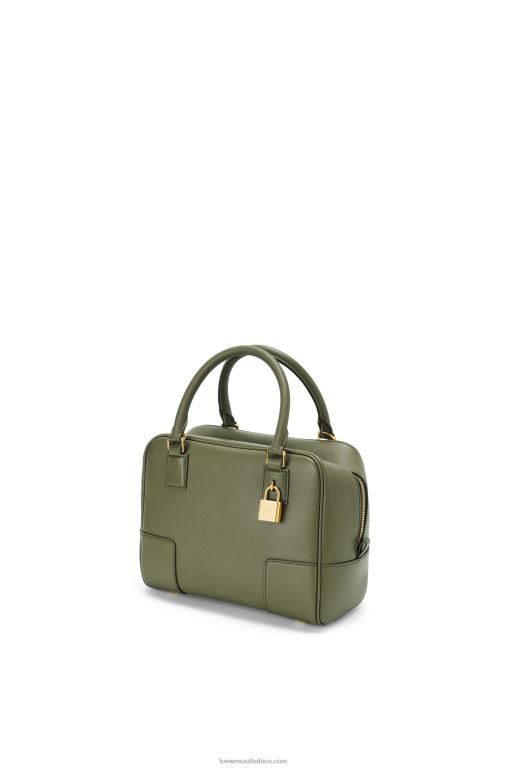 Loewe Women Amazona 19 square bag in nappa calfskin 206XF166 Avocado Green - Image 4