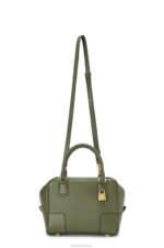 Loewe Women Amazona 19 square bag in nappa calfskin 206XF166 Avocado Green - Image 6