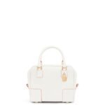 Loewe Women Amazona 19 square bag in soft grained calfskin 206XF152 Soft White