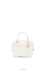 Loewe Women Amazona 19 square bag in soft grained calfskin 206XF152 Soft White