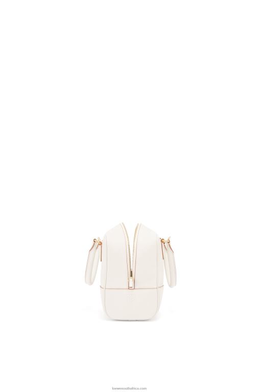 Loewe Women Amazona 19 square bag in soft grained calfskin 206XF152 Soft White - Image 5