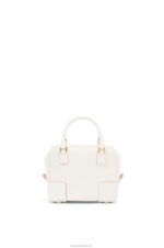 Loewe Women Amazona 19 square bag in soft grained calfskin 206XF152 Soft White - Image 6