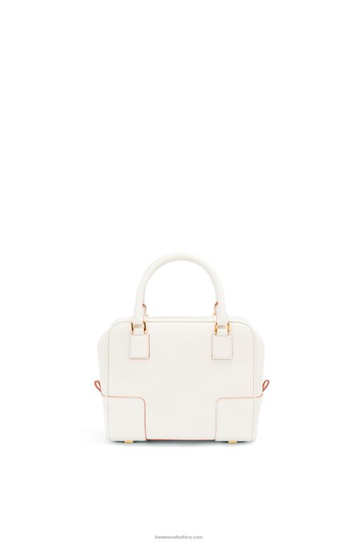 Loewe Women Amazona 19 square bag in soft grained calfskin 206XF152 Soft White - Image 6