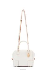 Loewe Women Amazona 19 square bag in soft grained calfskin 206XF152 Soft White - Image 7