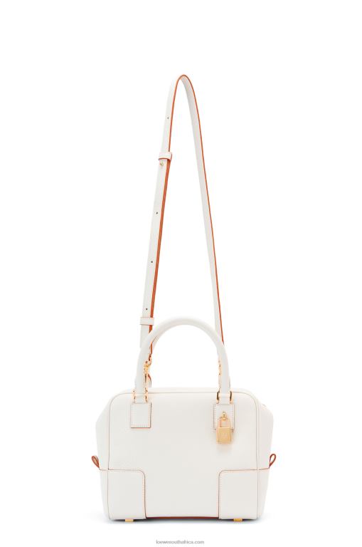 Loewe Women Amazona 19 square bag in soft grained calfskin 206XF152 Soft White - Image 7