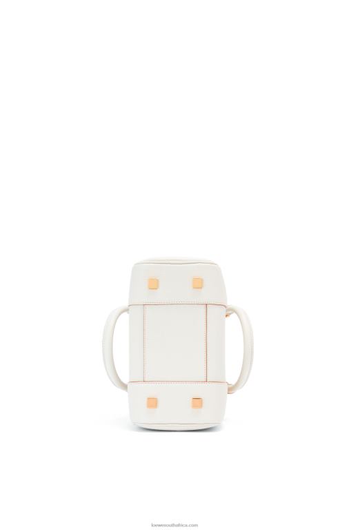 Loewe Women Amazona 19 square bag in soft grained calfskin 206XF152 Soft White - Image 9