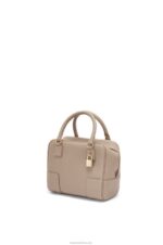 Loewe Women Amazona 19 square bag in soft grained calfskin 206XF155 Sand - Image 4