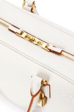 Loewe Women Amazona 23 bag in soft grained calfskin 206XF151 Soft White - Image 8