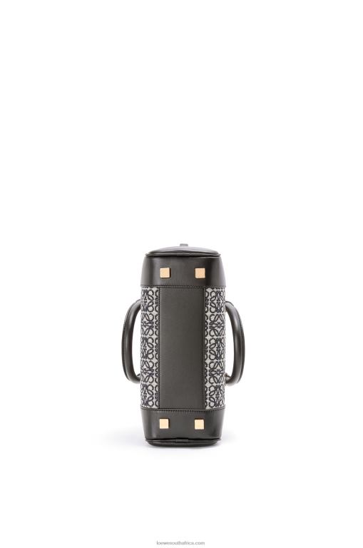 Loewe Women Amazona 23 in Anagram jacquard and calfskin 206XF150 Navy/Black - Image 7