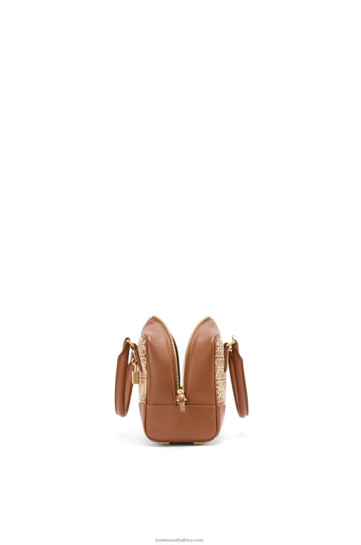 Loewe Women Amazona 23 in Anagram jacquard and calfskin 206XF162 Tan/Pecan - Image 3