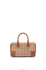 Loewe Women Amazona 23 in Anagram jacquard and calfskin 206XF162 Tan/Pecan - Image 4