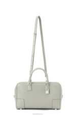 Loewe Women Amazona 28 bag in nappa calfskin 206XF136 Ash Grey - Image 5