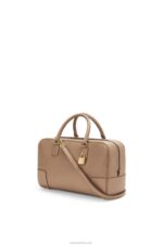 Loewe Women Amazona 28 bag in nappa calfskin 206XF169 Mink Color - Image 5