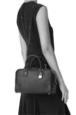Loewe Women Amazona 28 bag in soft grained calfskin 206XF134 Pearl Grey - Image 2