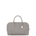Loewe Women Amazona 28 bag in soft grained calfskin 206XF134 Pearl Grey