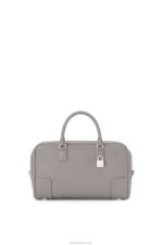 Loewe Women Amazona 28 bag in soft grained calfskin 206XF134 Pearl Grey
