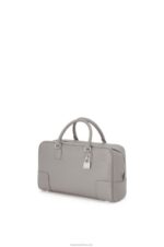 Loewe Women Amazona 28 bag in soft grained calfskin 206XF134 Pearl Grey - Image 4