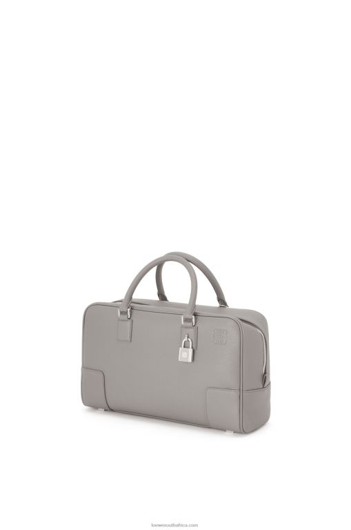 Loewe Women Amazona 28 bag in soft grained calfskin 206XF134 Pearl Grey - Image 4