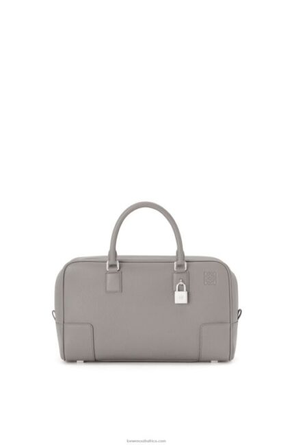 Loewe Women Amazona 28 bag in soft grained calfskin 206XF134 Pearl Grey