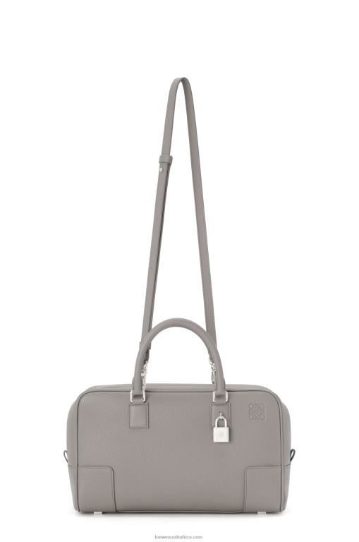Loewe Women Amazona 28 bag in soft grained calfskin 206XF134 Pearl Grey - Image 7