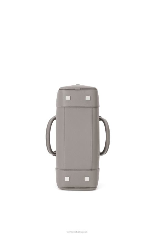Loewe Women Amazona 28 bag in soft grained calfskin 206XF134 Pearl Grey - Image 8