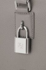 Loewe Women Amazona 28 bag in soft grained calfskin 206XF134 Pearl Grey - Image 10