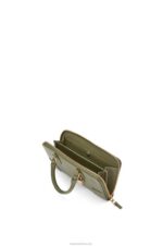 Loewe Women Amazona Pouch in nappa calfskin 206XF281 Avocado Green - Image 6