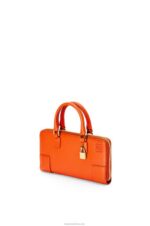 Loewe Women Amazona Pouch in nappa calfskin 206XF283 Orange - Image 3