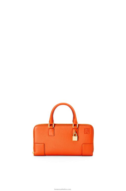 loewe_women_amazona_pouch_in_nappa_calfskin_206xf283_orange.jpg Loewe Women Amazona Pouch in nappa calfskin 206XF283 Orange - Image 1