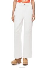 Loewe Women Anagram baggy jeans in denim 206XF1172 White - Image 2