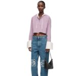 Loewe Women Anagram baggy jeans in denim 206XF1174 Jeans Blue