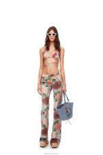 Loewe Women Anagram Basket bag in iraca palm and calfskin 206XF1 Denim Blue - Image 2
