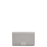 Loewe Women Anagram business cardholder 206XF1320 Pearl Grey