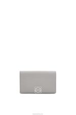 Loewe Women Anagram business cardholder 206XF1320 Pearl Grey