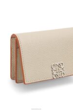 Loewe Women Anagram business cardholder in pebble grain calfskin 206XF1349 Light Ghost - Image 5