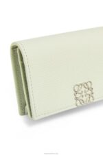 Loewe Women Anagram business cardholder in pebble grain calfskin 206XF1350 Light Celadon - Image 5