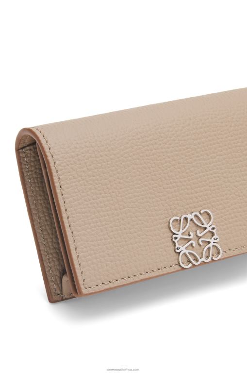 Loewe Women Anagram business cardholder in pebble grain calfskin 206XF1351 Sand - Image 5