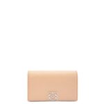 Loewe Women Anagram business cardholder in pebble grain calfskin 206XF1375 Nude