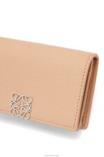 Loewe Women Anagram business cardholder in pebble grain calfskin 206XF1375 Nude - Image 5