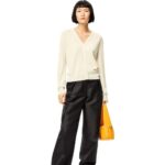 Loewe Women Anagram cardigan in cashmere 206XF1015 Soft White