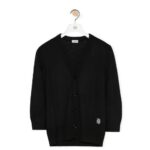 Loewe Women Anagram cardigan in wool 206XF983 Black